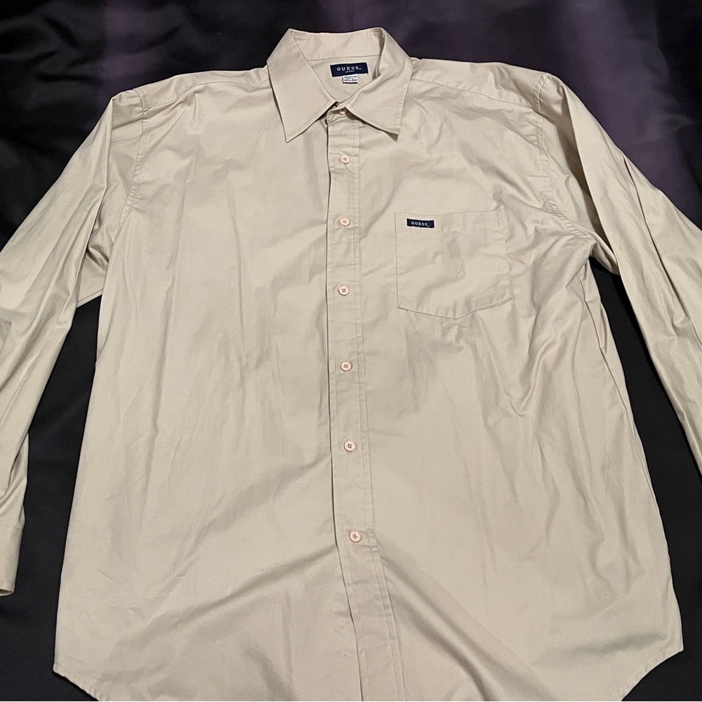 Guess Men's Beige Dress Shirt